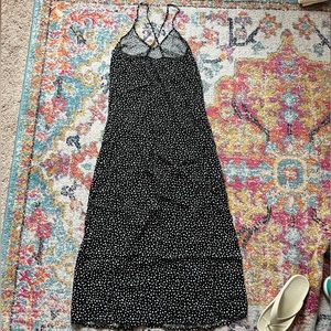 Long black and white dress
